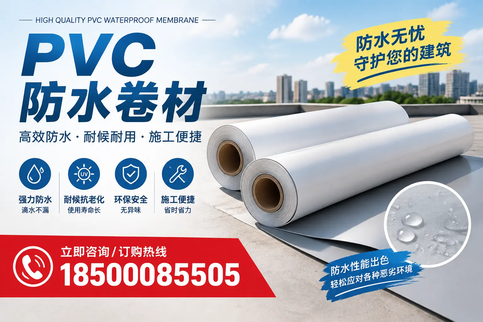 如何正确储存PVC防水卷材？蚌埠用户的实用建议